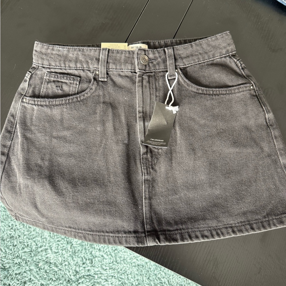 Black Denim Mini Skirt - Cotton On